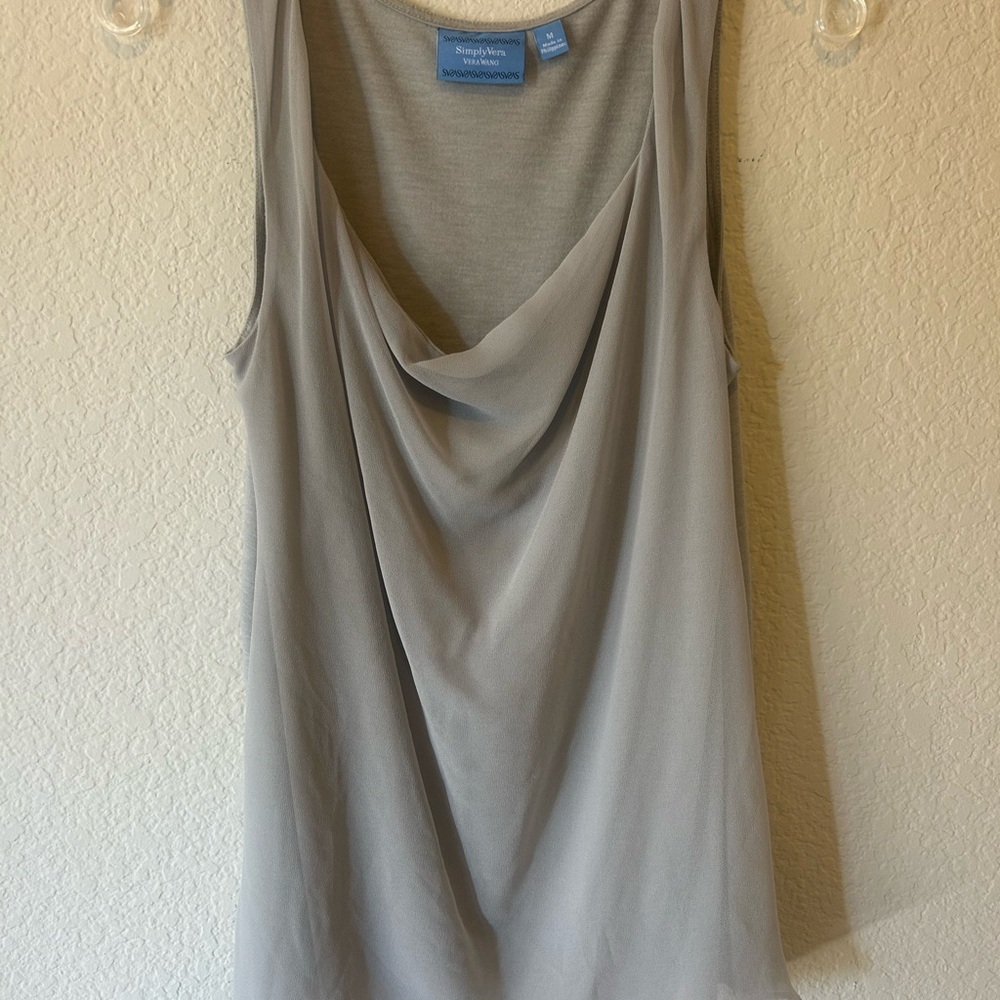 Women's Grey Sleeveless Top